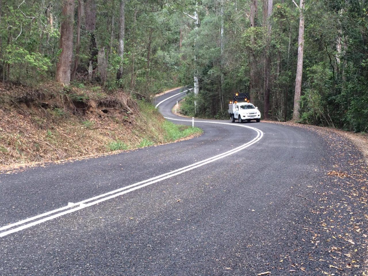 Double Barrier Lines - Suncoast Road Marking